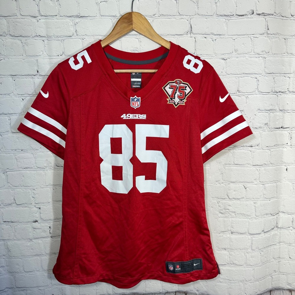 Nike George Kittle San Francisco 49ers 75th Anniversary Jersey Womens Large Red